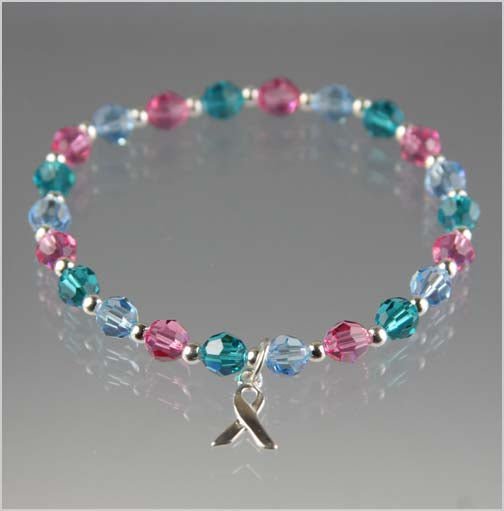 Thyroid Cancer Awareness Bracelet - Crystal | Vael Designs